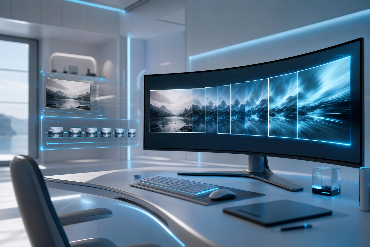 Image-to-video AI technology workspace